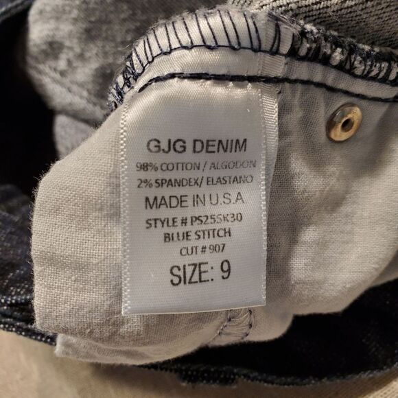 GJG Size 9 Dark Blue Denim Distressed Jeans - Picture 12 of 15